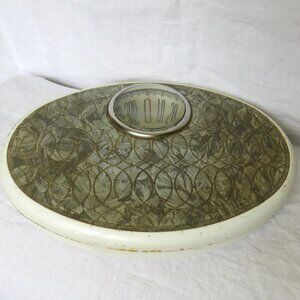 Vintage BORG Bathroom Scale MCM Retro Decor Works 1950's-60's Glass Bubble Dial